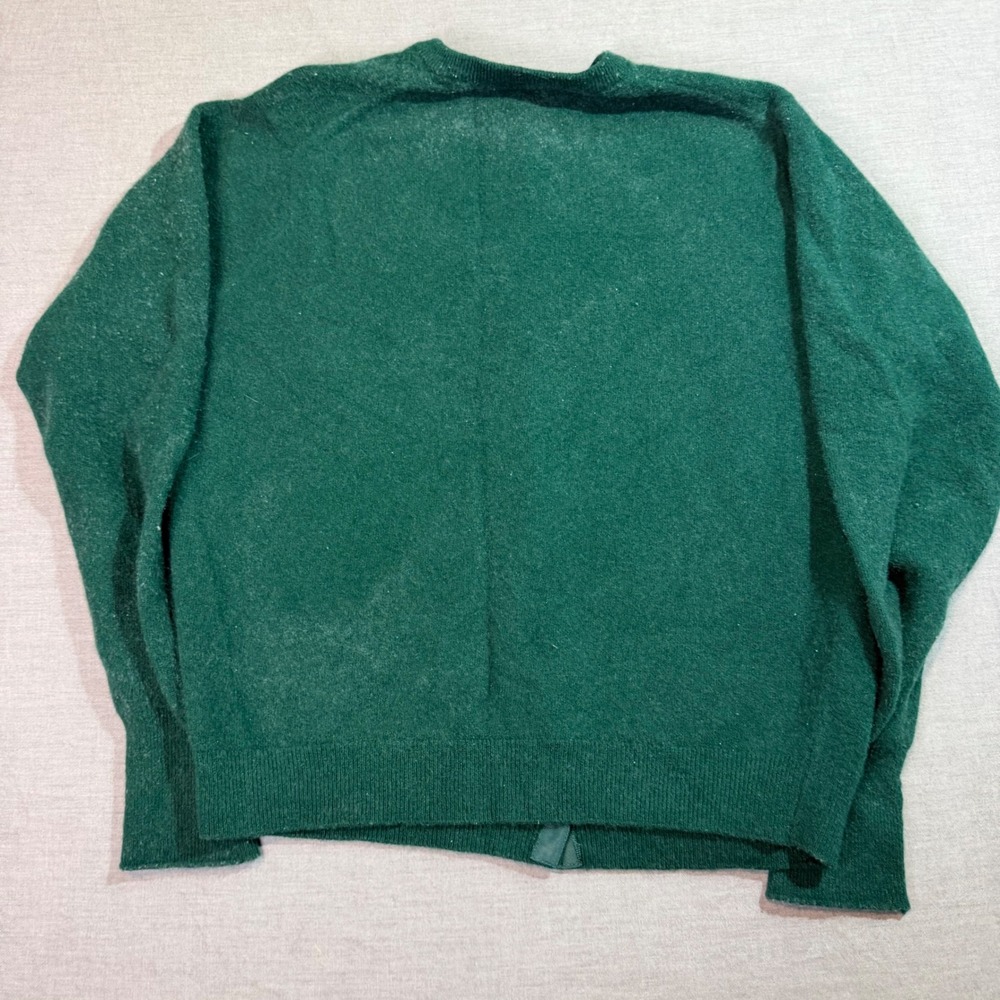 Lyle & Scott Cardigan Womens S Green Excellent 100% Pure Cashmere Scotland - Picture 8 of 8